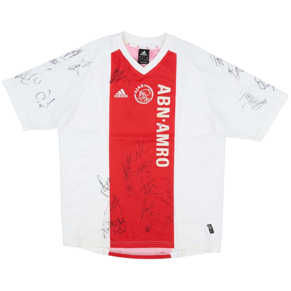 2002-04 Ajax Squad Signed Home Shirt - 5/10 - (XL.Boys)