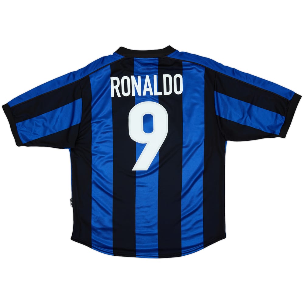1999-00 Inter Milan Home Shirt Ronaldo #9 - 9/10 - (M)