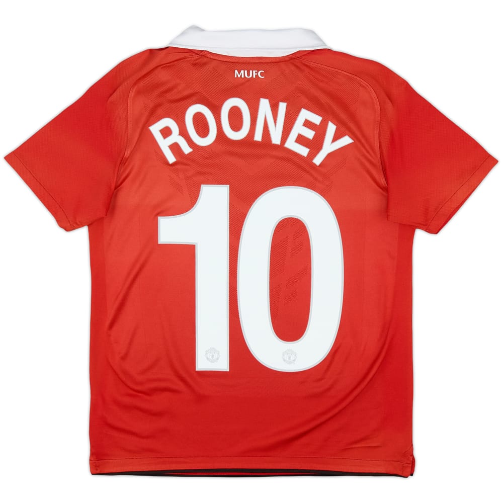 2010-11 Manchester United Home Shirt Rooney #10 - 8/10 - (L.Boys)