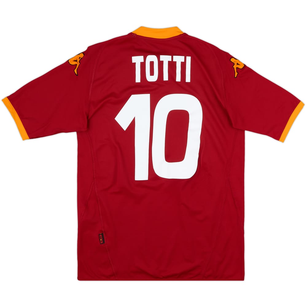 2007-08 Roma Home Shirt Totti #10 - 9/10 - (L)