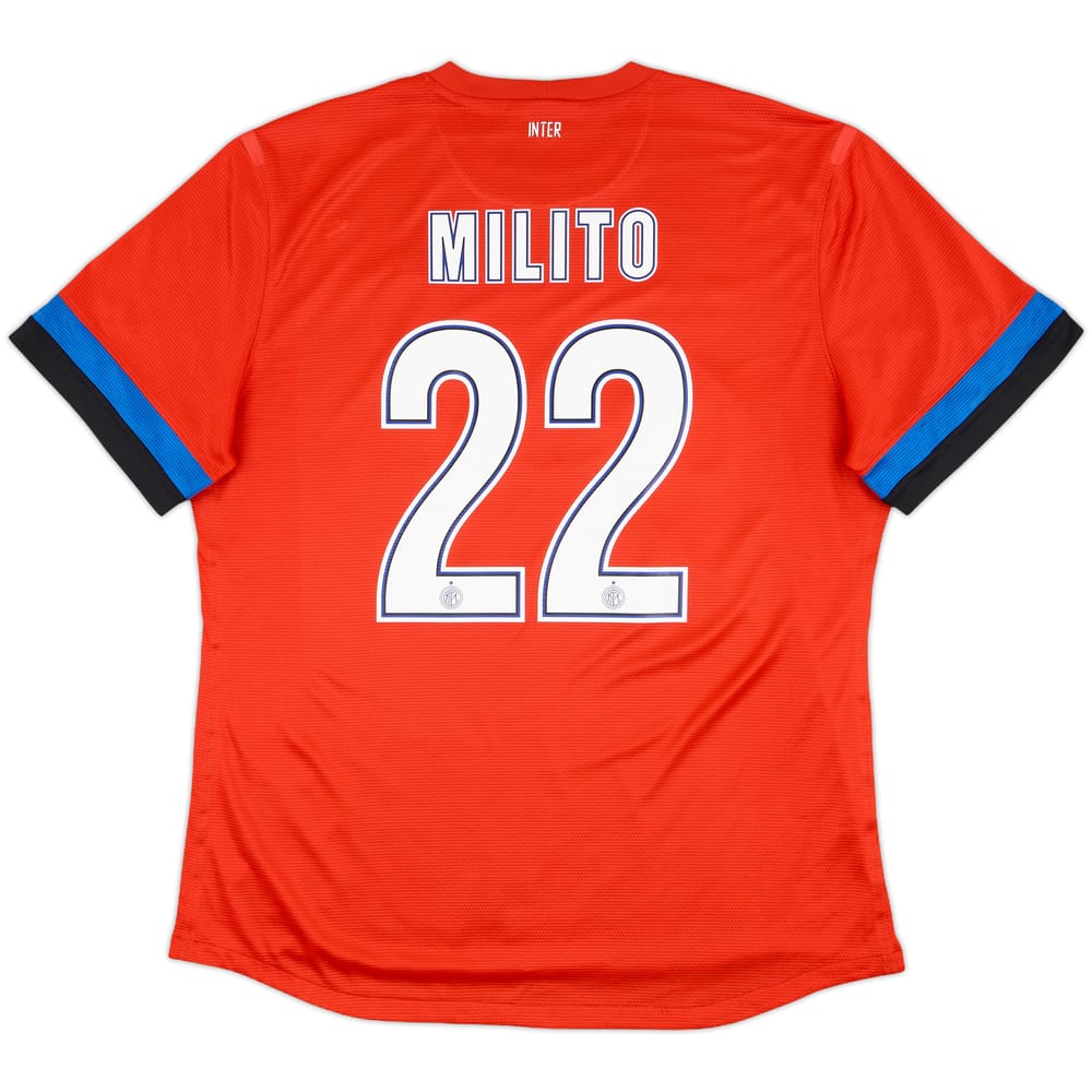 2012-13 Inter Milan Away Shirt Milito #22 - 9/10 - (XXL)