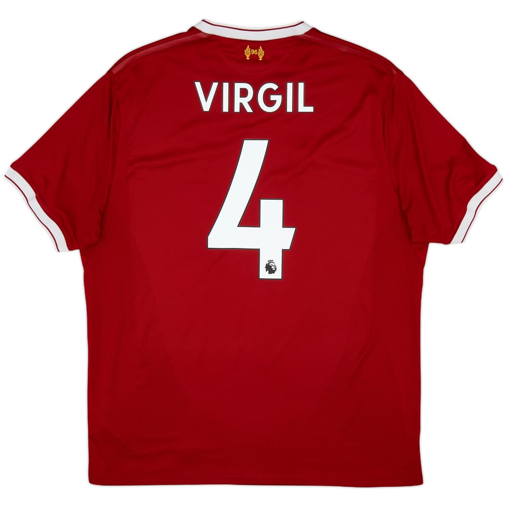 2017-18 Liverpool 125 Years Home Shirt Virgil #4 - 7/10 - (Women's XL)