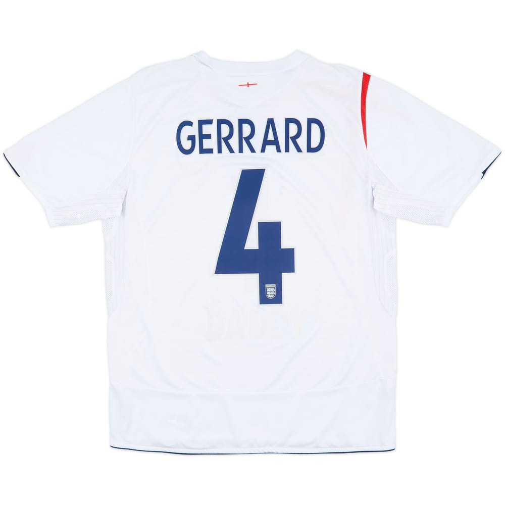 2005-07 England Home Shirt Gerrard #4 - 4/10 - (L)