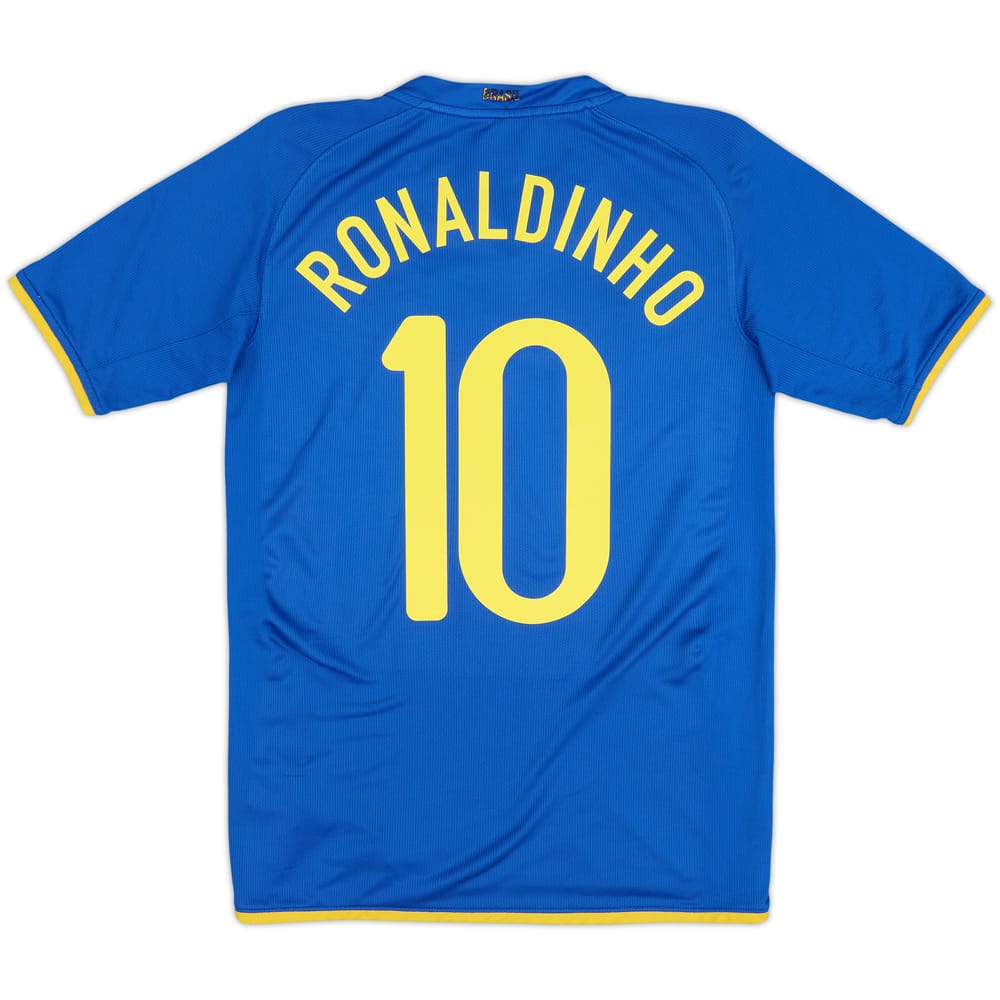 2008-10 Brazil Away Shirt Ronaldinho #10 - 8/10 - (XL.Boys)