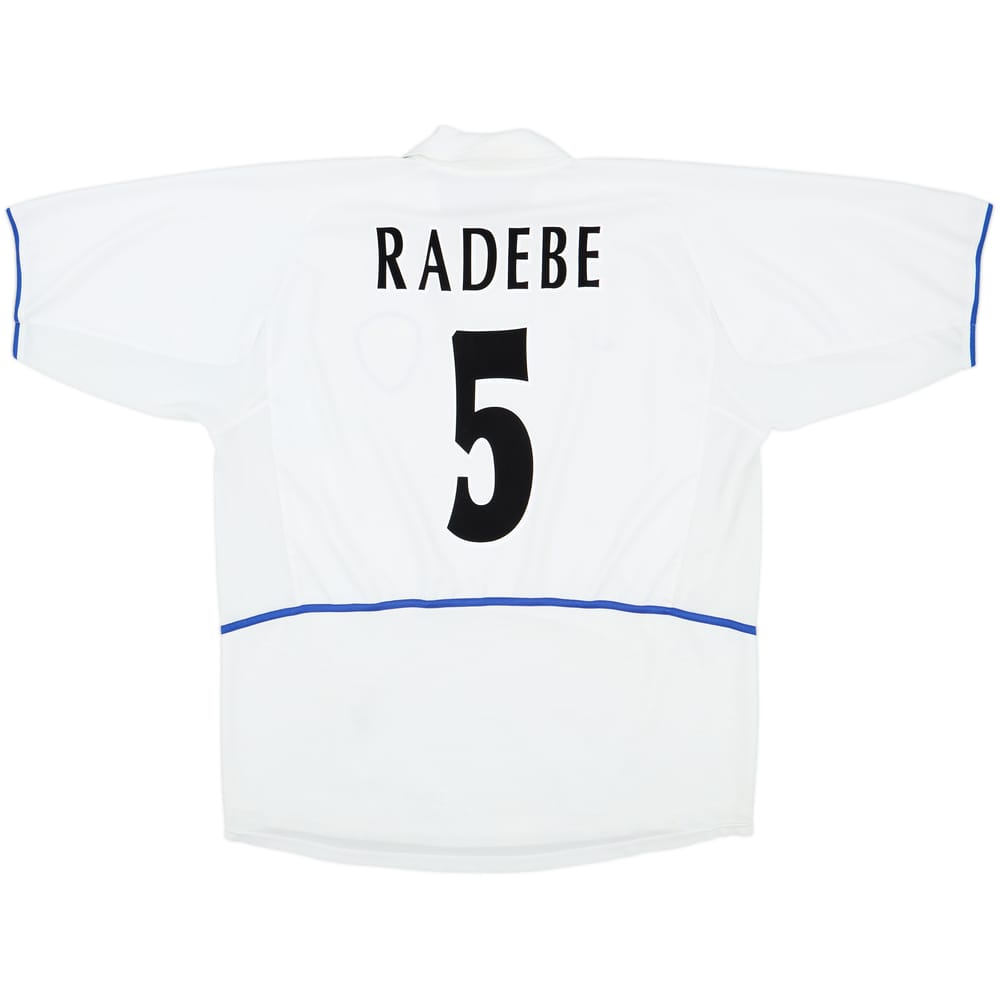 2002-03 Leeds United Home Shirt Radebe #5 - 6/10 - (XXL)