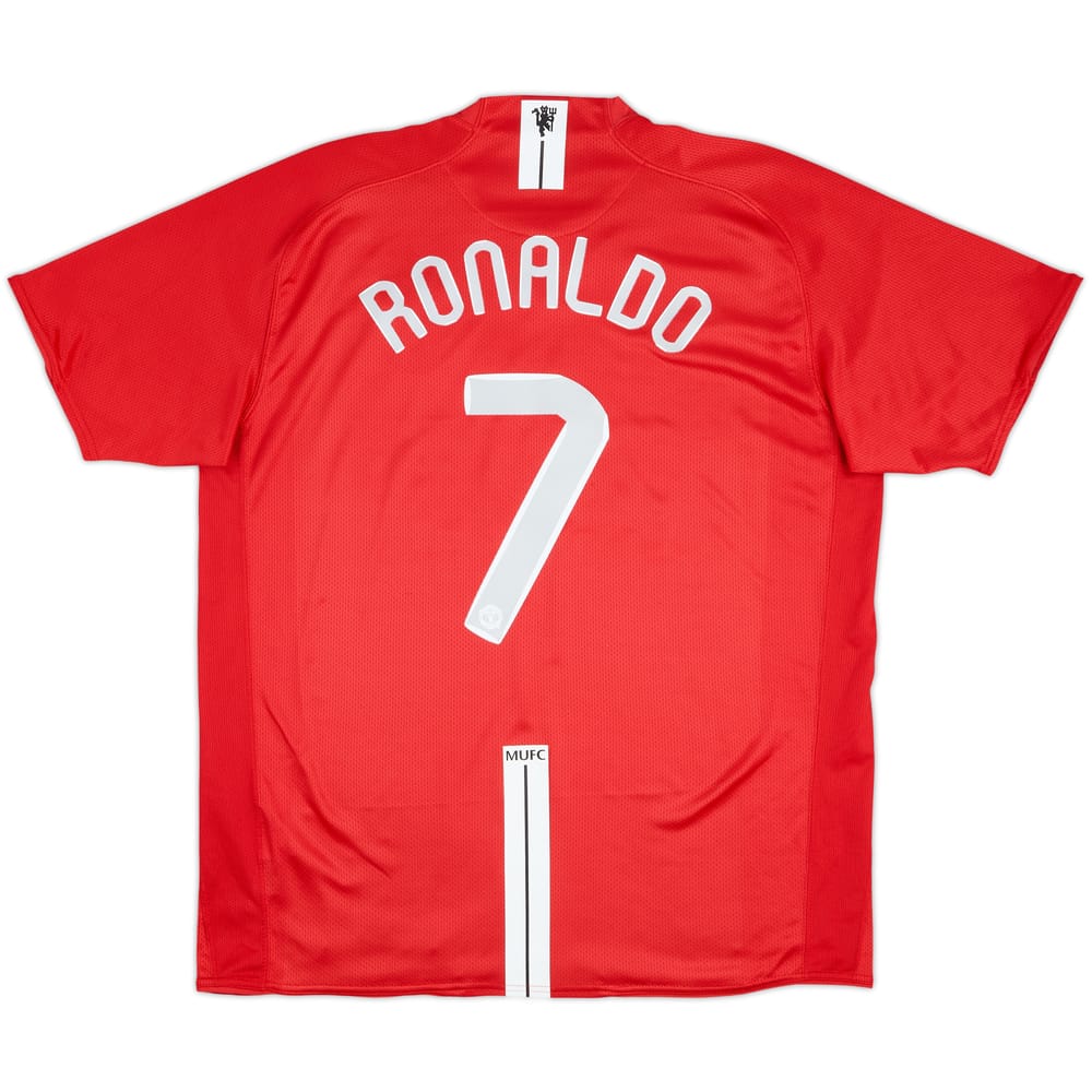2007-09 Manchester United Home Shirt Ronaldo #7 - 9/10 - (XL)