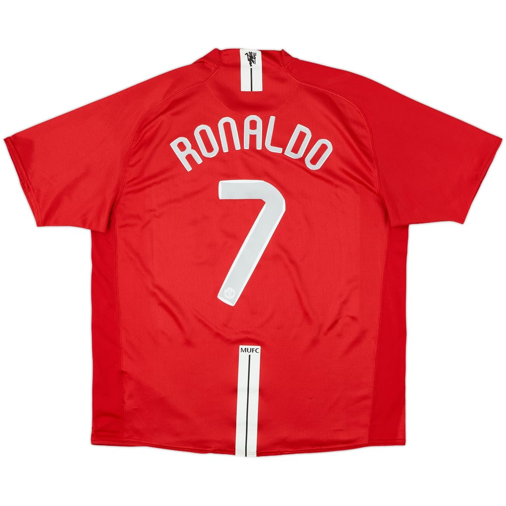 2007-08 Manchester United CL Home Shirt Ronaldo #7 - 8/10 - (XL)