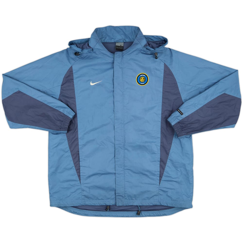 2001-02 Inter Milan Nike Hooded Rain Jacket - 9/10 - (L)