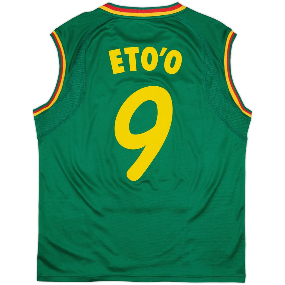 2002 Cameroon Home Vest Shirt Eto'o #9 - 9/10 - (XL)