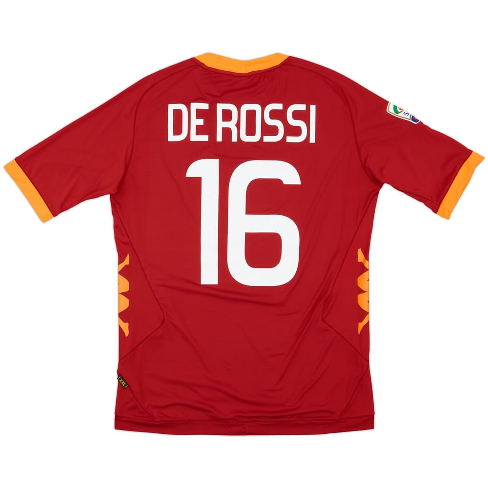 2011-12 Roma Home Shirt De Rossi #16 - 9/10 - (XXL)