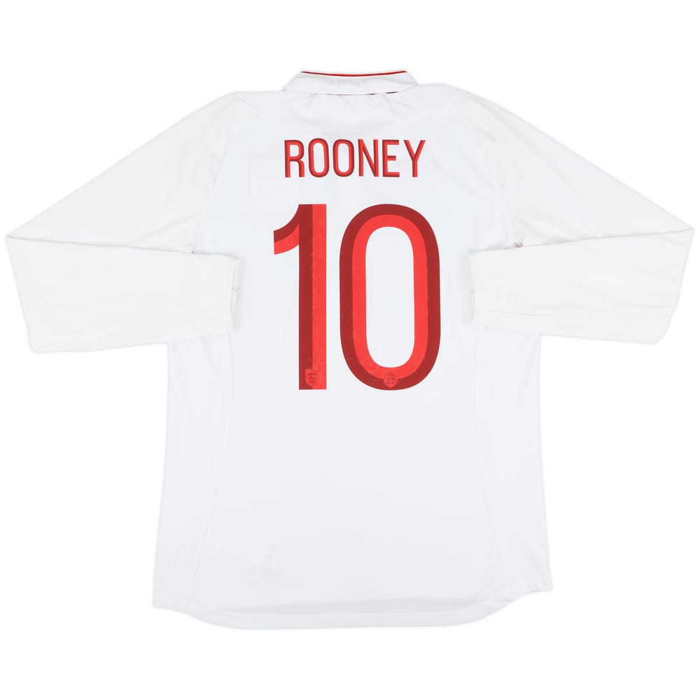 2012-13 England Home L/S Shirt Rooney #10 - 9/10 - (L)