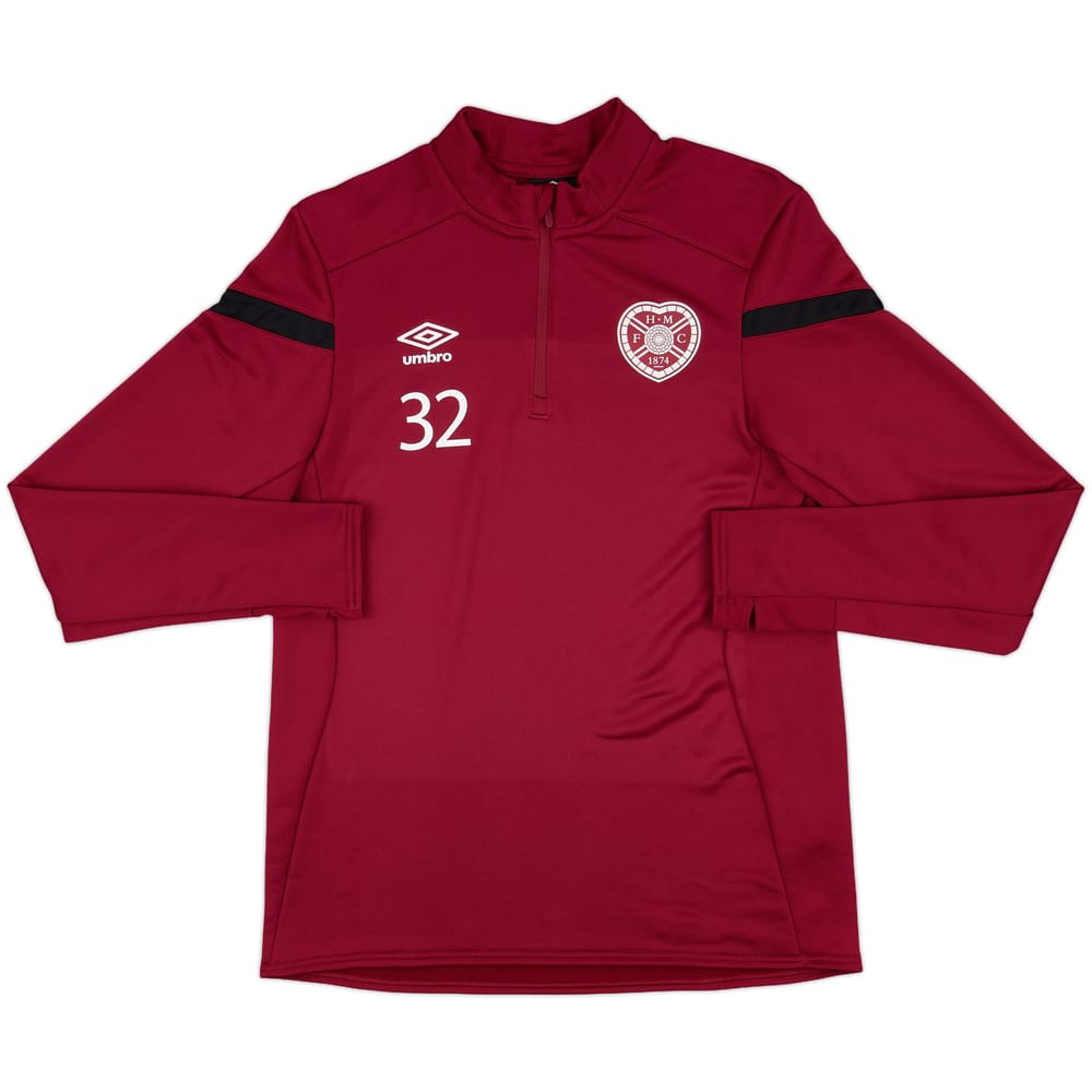 2019-20 Hearts Player Issue Umbro 1/4 Zip Drill Top #32 - 10/10 - (M)