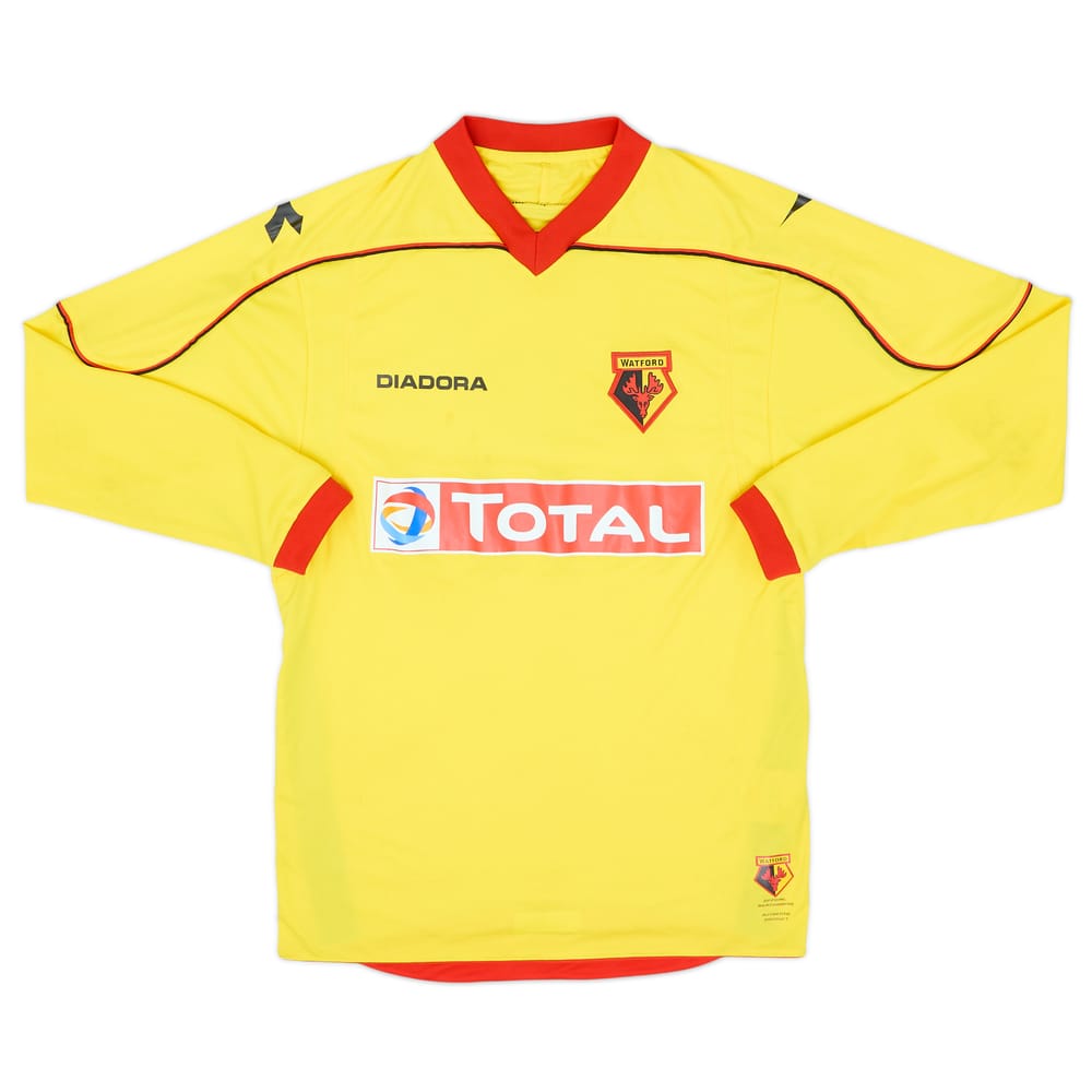 Camiseta de manga larga de local del Watford 2008-09 - 6/10 - (S)