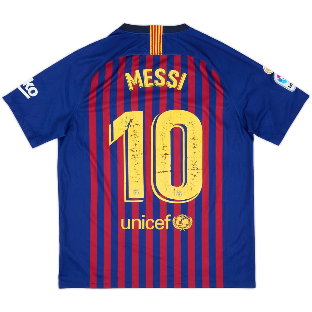 2018-19 Barcelona Home Shirt Messi #10 - 5/10 - (L)