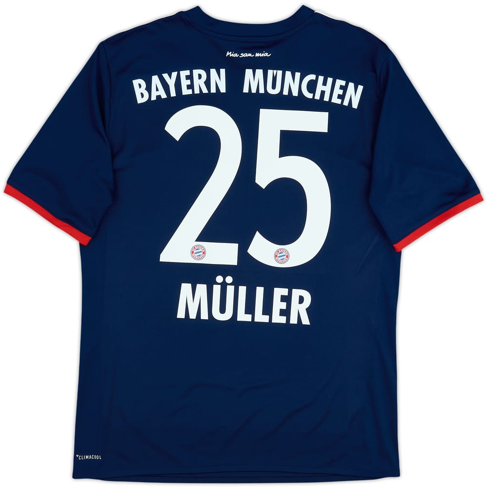 2017-18 Bayern Munich Away Shirt Muller #25 - 8/10 - (15-16 Years)