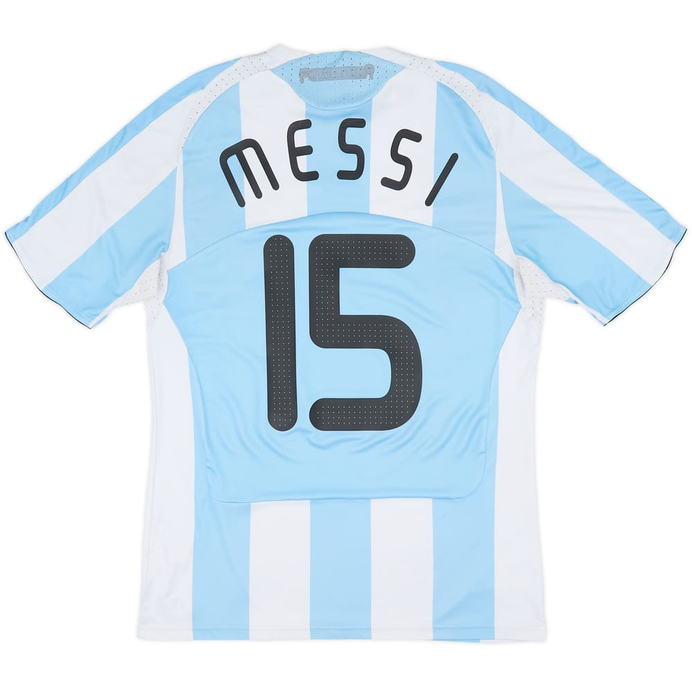 2007-09 Argentina Home Shirt Messi #15 - 5/10 - (M)