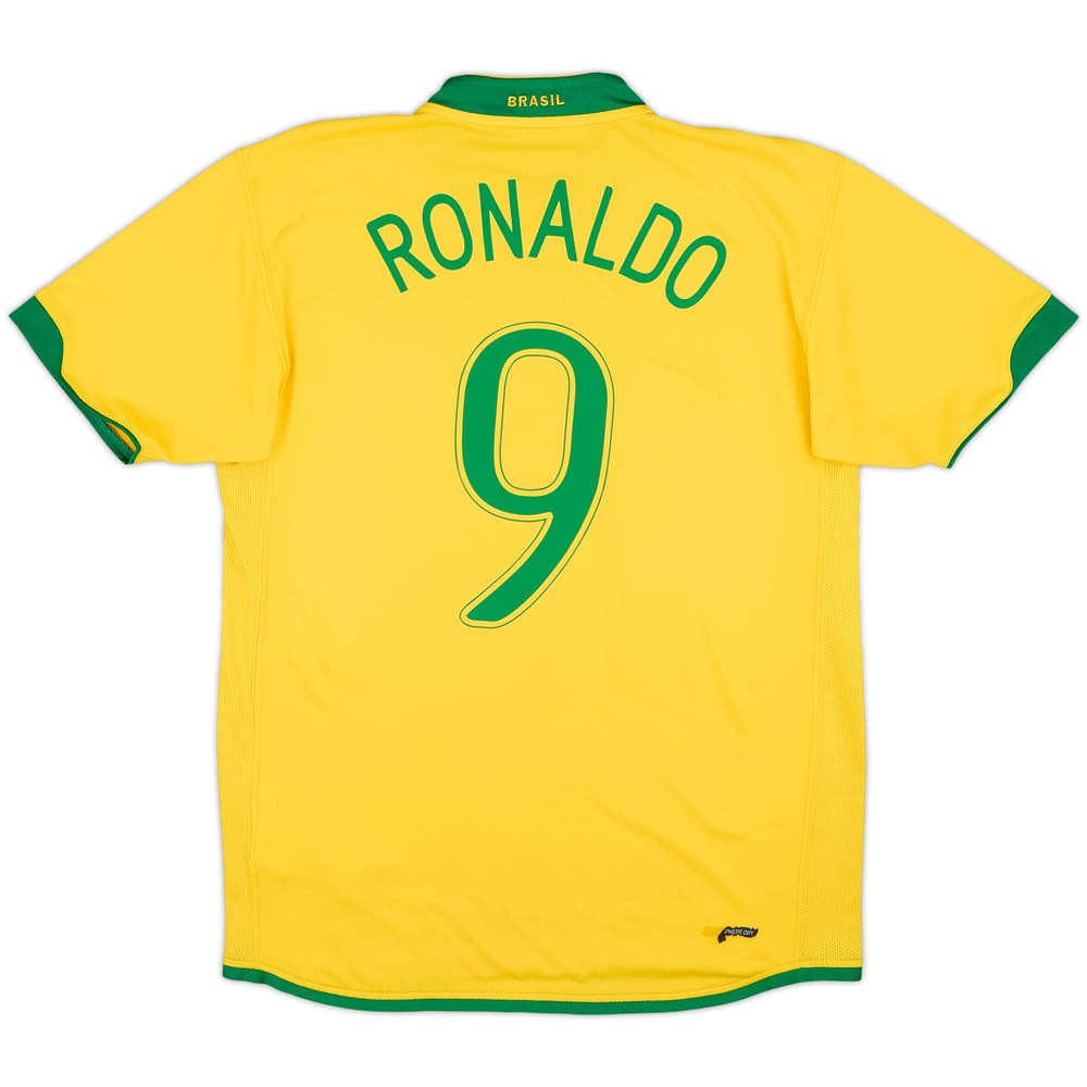 2006-08 Brazil Home Shirt Ronaldo #9 - 6/10 - (M)