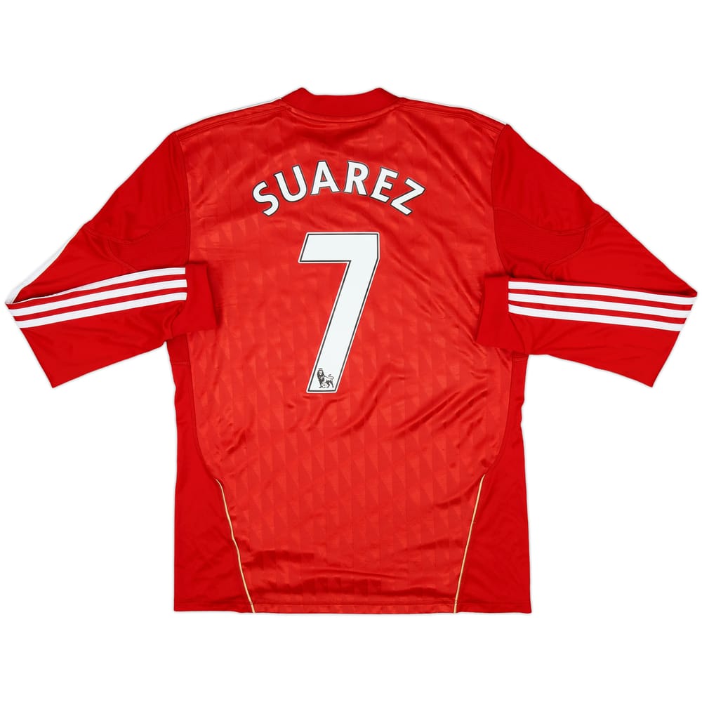 2010-12 Liverpool Home L/S Shirt Suarez #7 - 6/10 - (M)