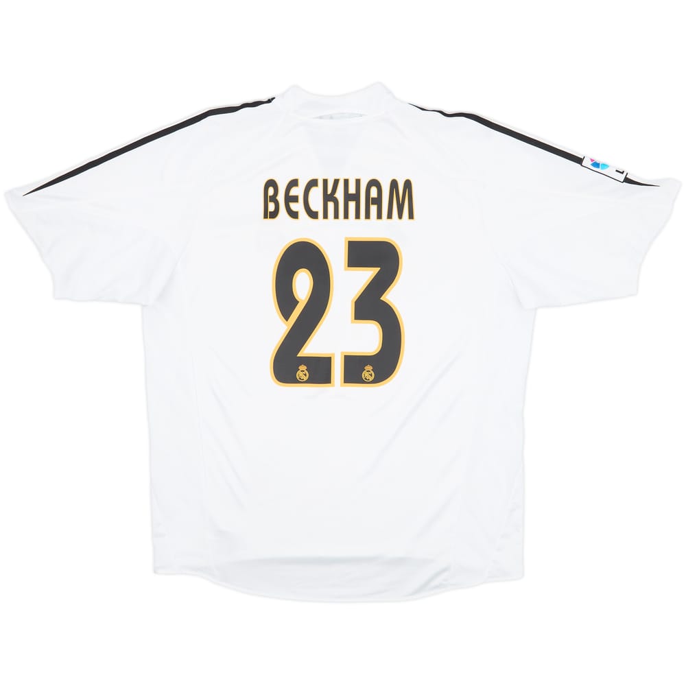 2004-05 Real Madrid Home Shirt Beckham #23 - 9/10 - (XL)