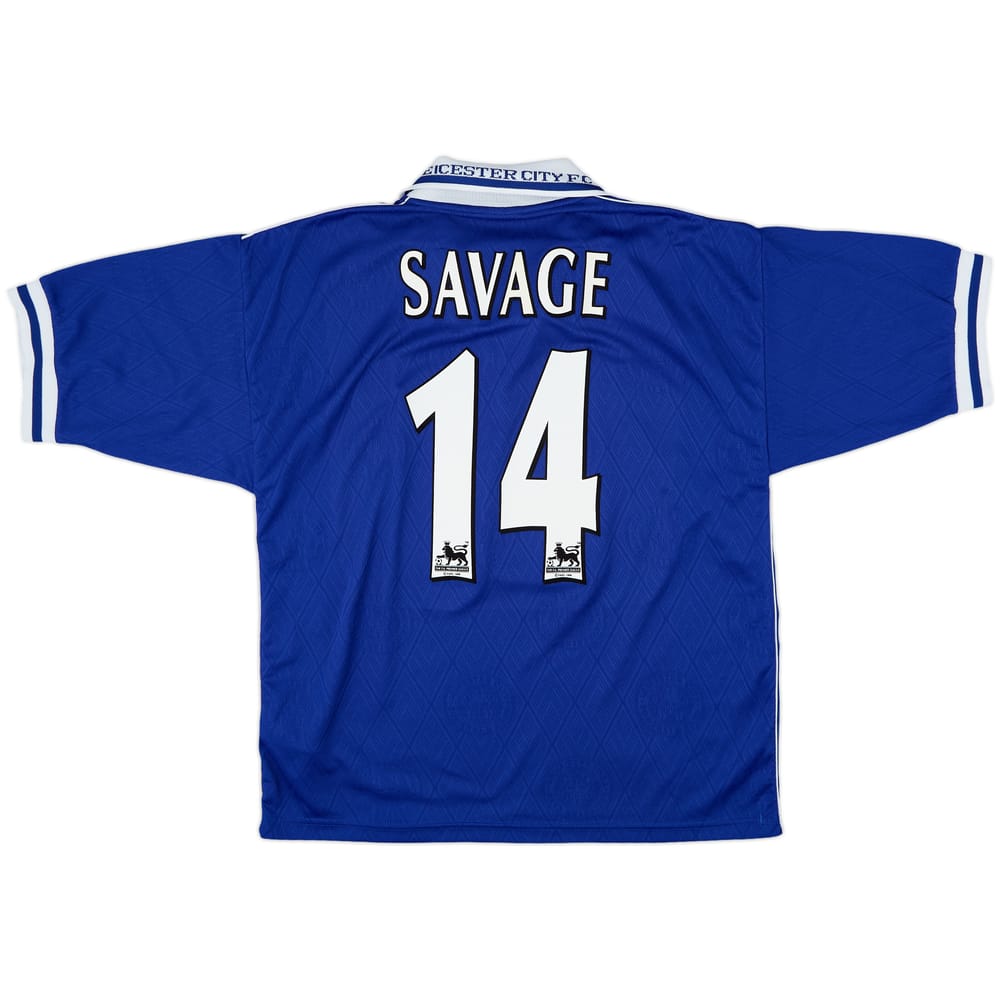1998-00 Leicester Home Shirt Savage #14 - 9/10 - (L)