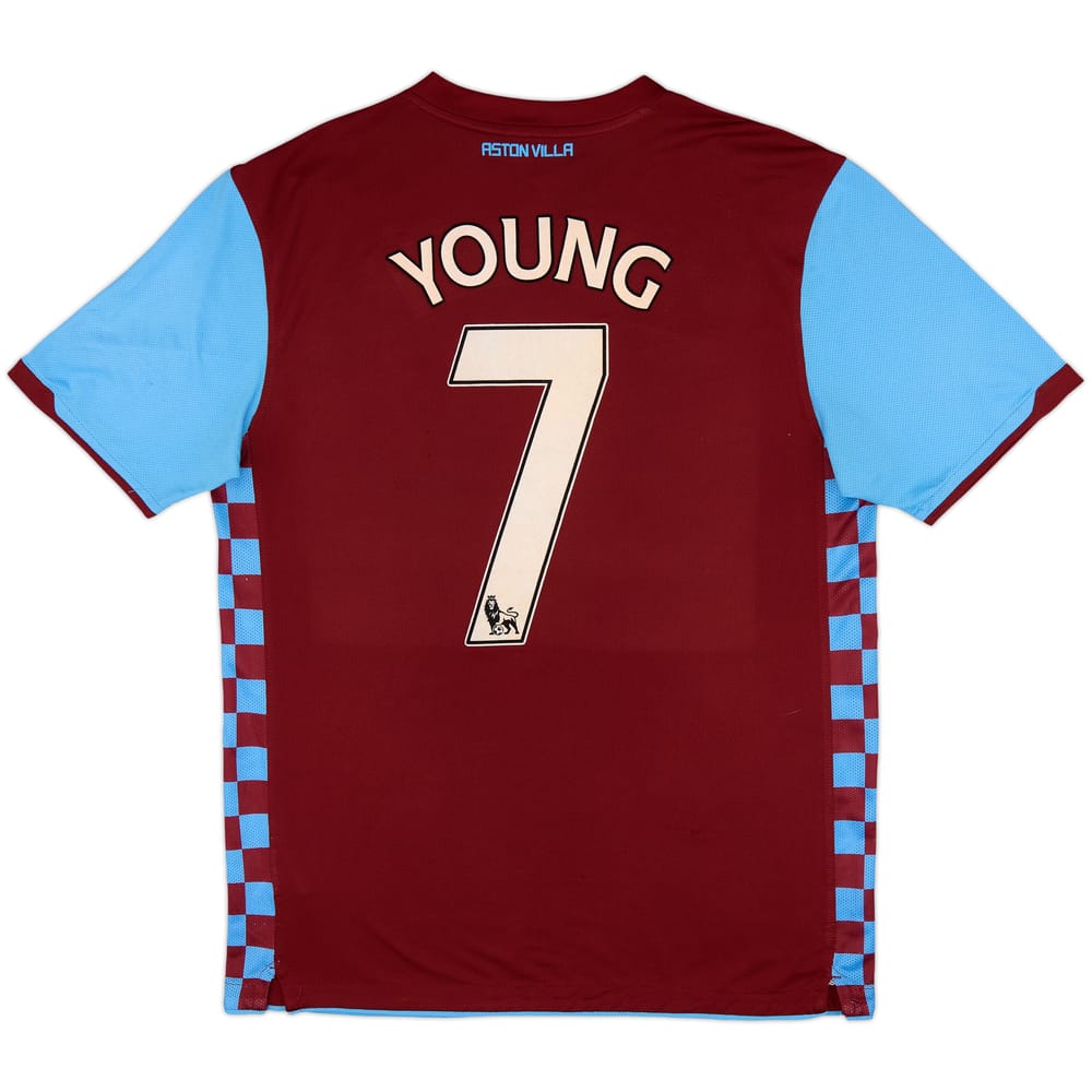 2011-12 Aston Villa Home Shirt Young #7 - 7/10 - (L)
