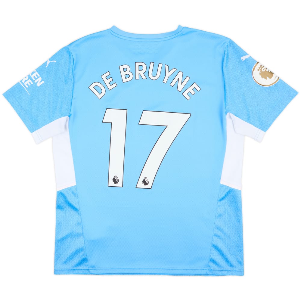 2021-22 Manchester City Home Shirt De Bruyne #17 - 8/10 - (L)