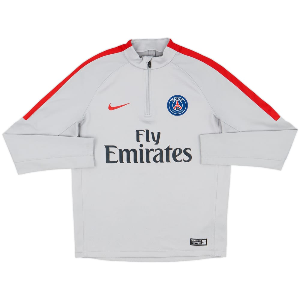 2017-18 Paris Saint-Germain Nike 1/4 Zip Drill Top - 8/10 - (L.Boys)