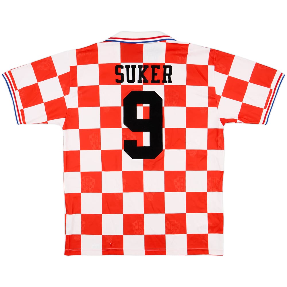 1996-98 Croatia Home Shirt Suker #9 - 6/10 - (XL)