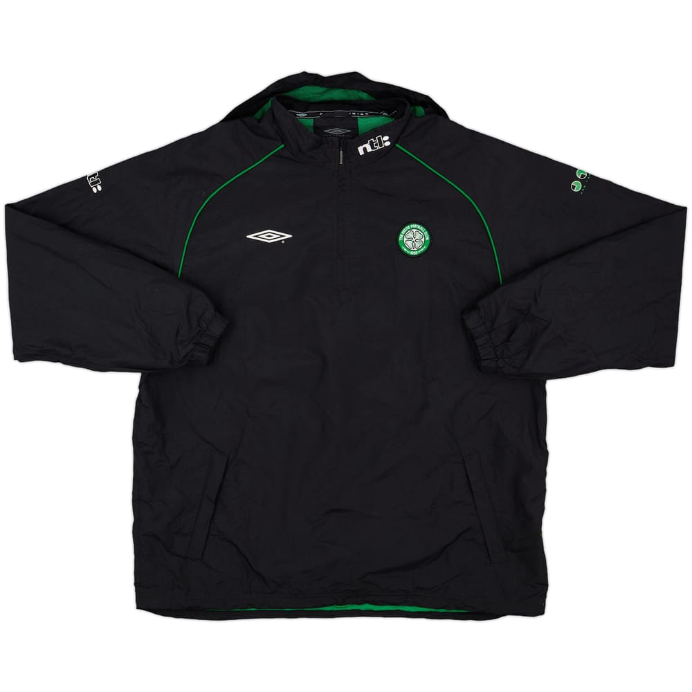 2002-03 Celtic Umbro 1/4 Zip Hooded Rain Jacket - 9/10 - (XL)