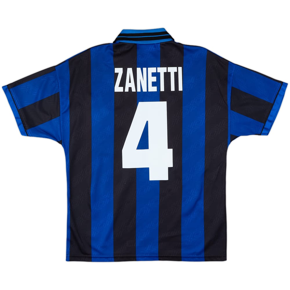 1995-96 Inter Milan Home Shirt Zanetti #4 - 7/10 - (M)