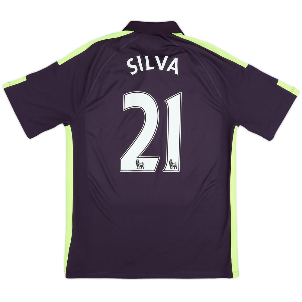 2014-15 Manchester City tercera camiseta Silva #21 - 8/10 - (M)