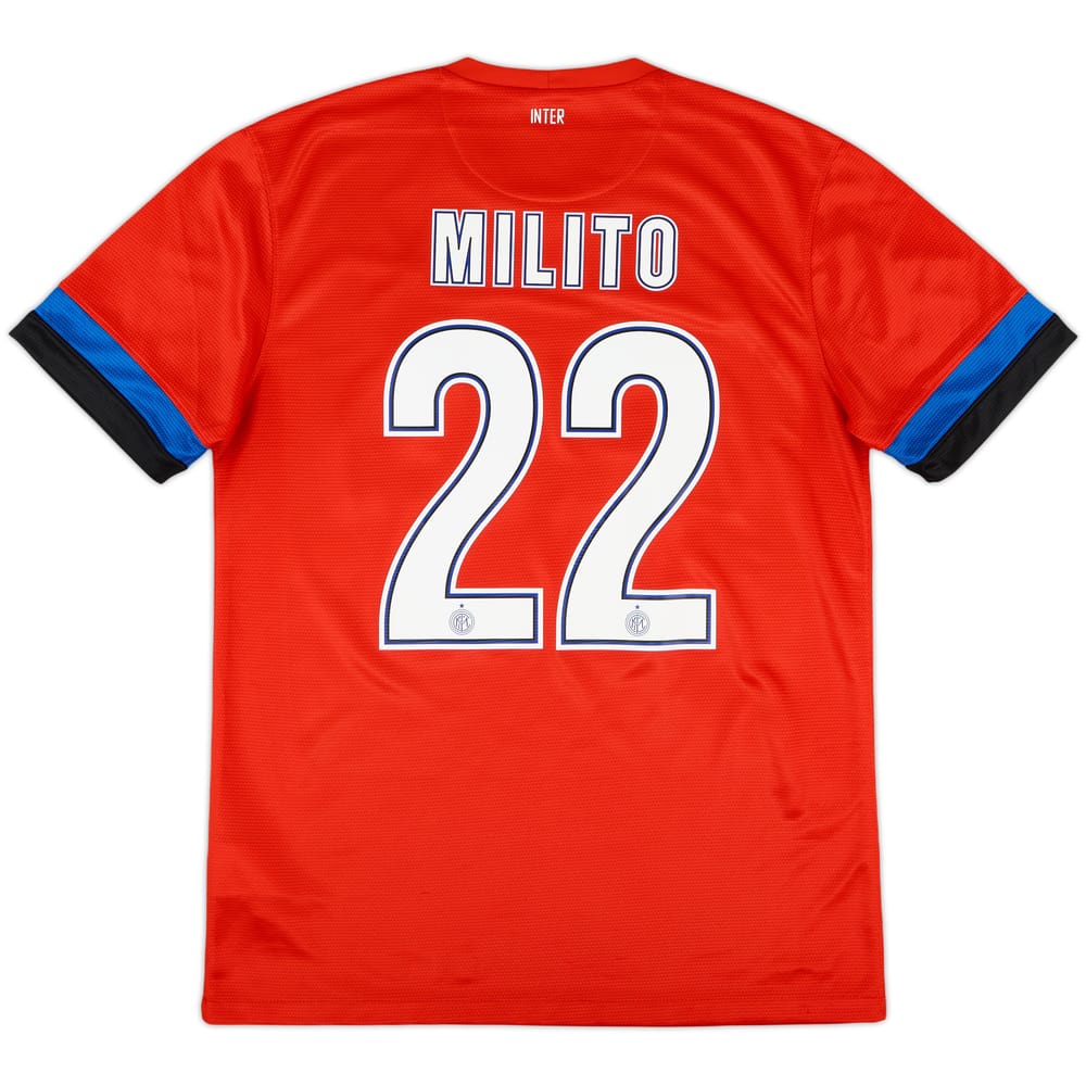 2012-13 Inter Milan Away Shirt Milito #22 - 7/10 - (M)