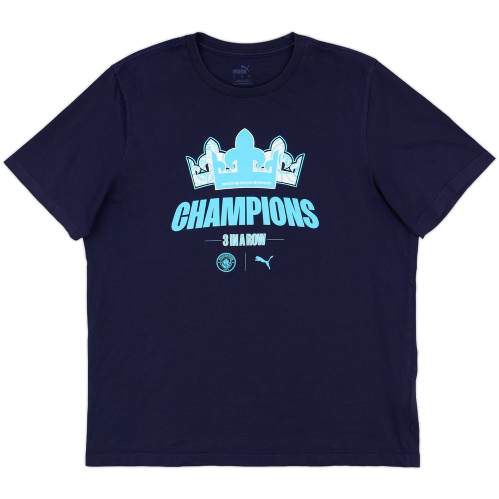 2022-23 Manchester City Puma Cotton Tee - 8/10 - (L)