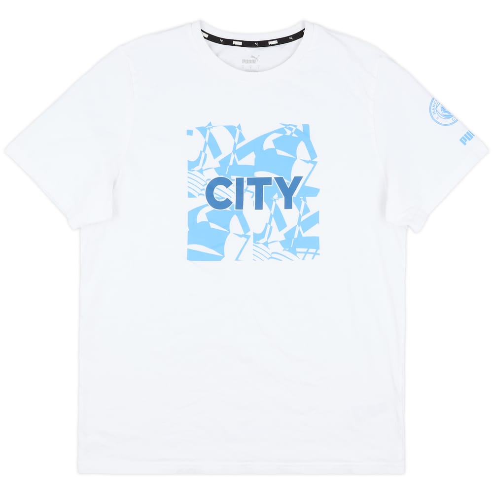 2023-24 Manchester City Puma Cotton Tee - 8/10 - (L)