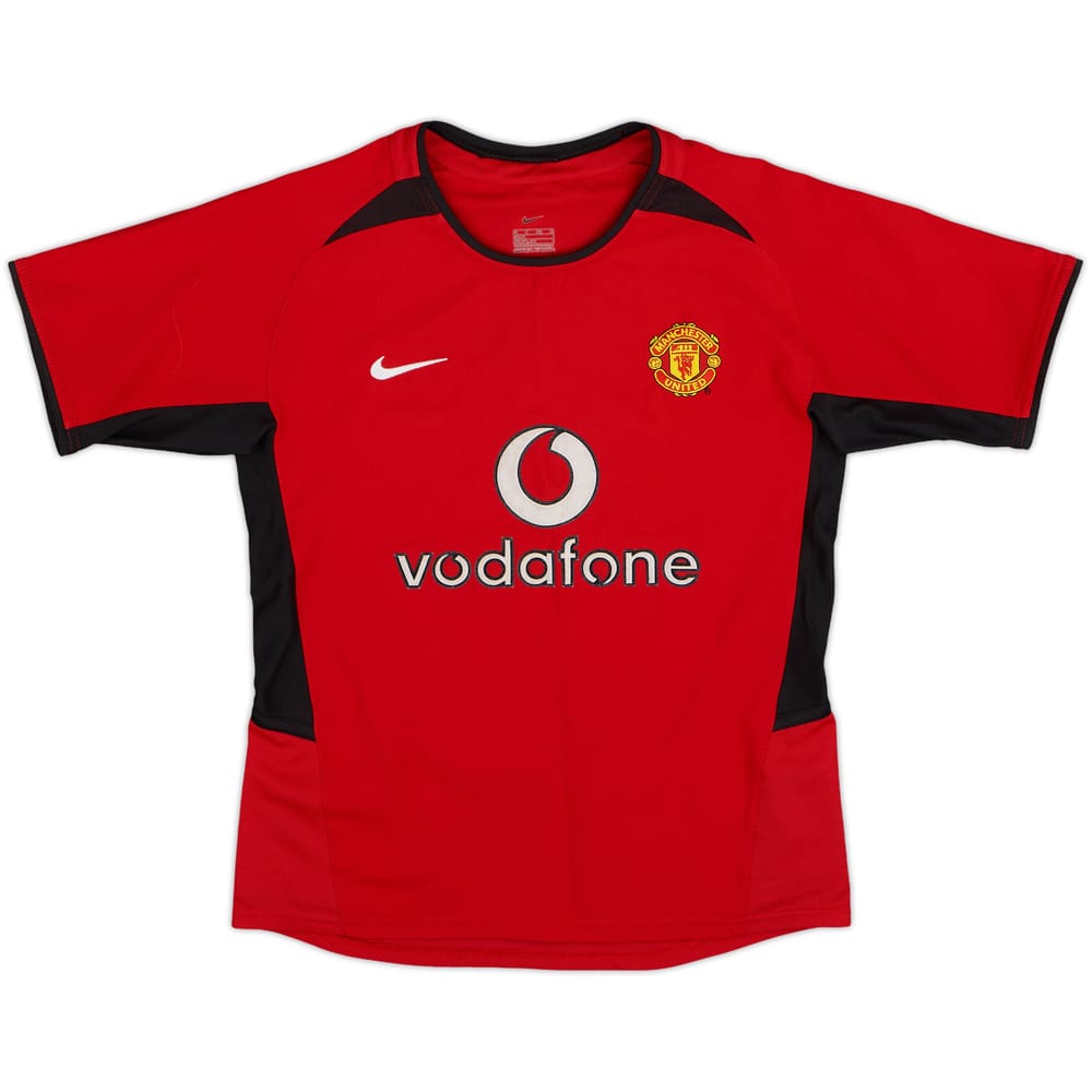 2002-04 Manchester United Home Shirt - 8/10 - (S.Boys)