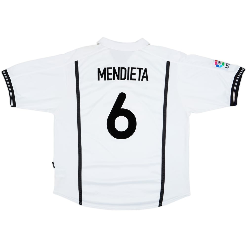 2000-01 Valencia Home Shirt Mendieta #17 - 8/10 - (XXL)
