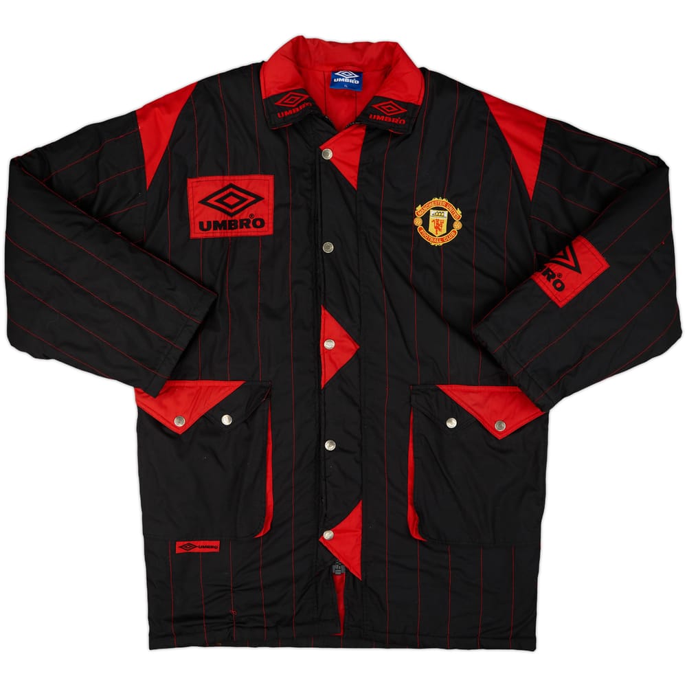 1992-93 Manchester United Umbro Padded Bench Coat - 9/10 - (XL)
