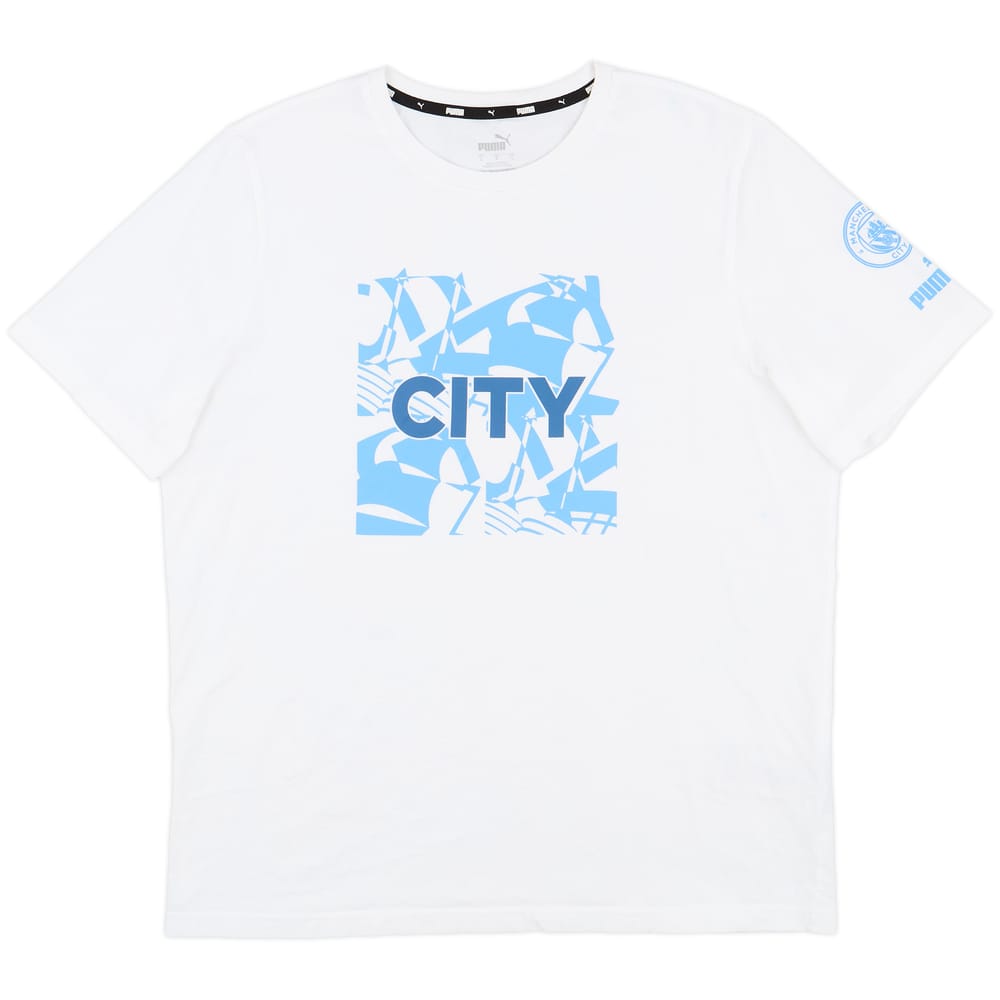 2023-24 Manchester City Puma Cotton Tee - 8/10 - (L)