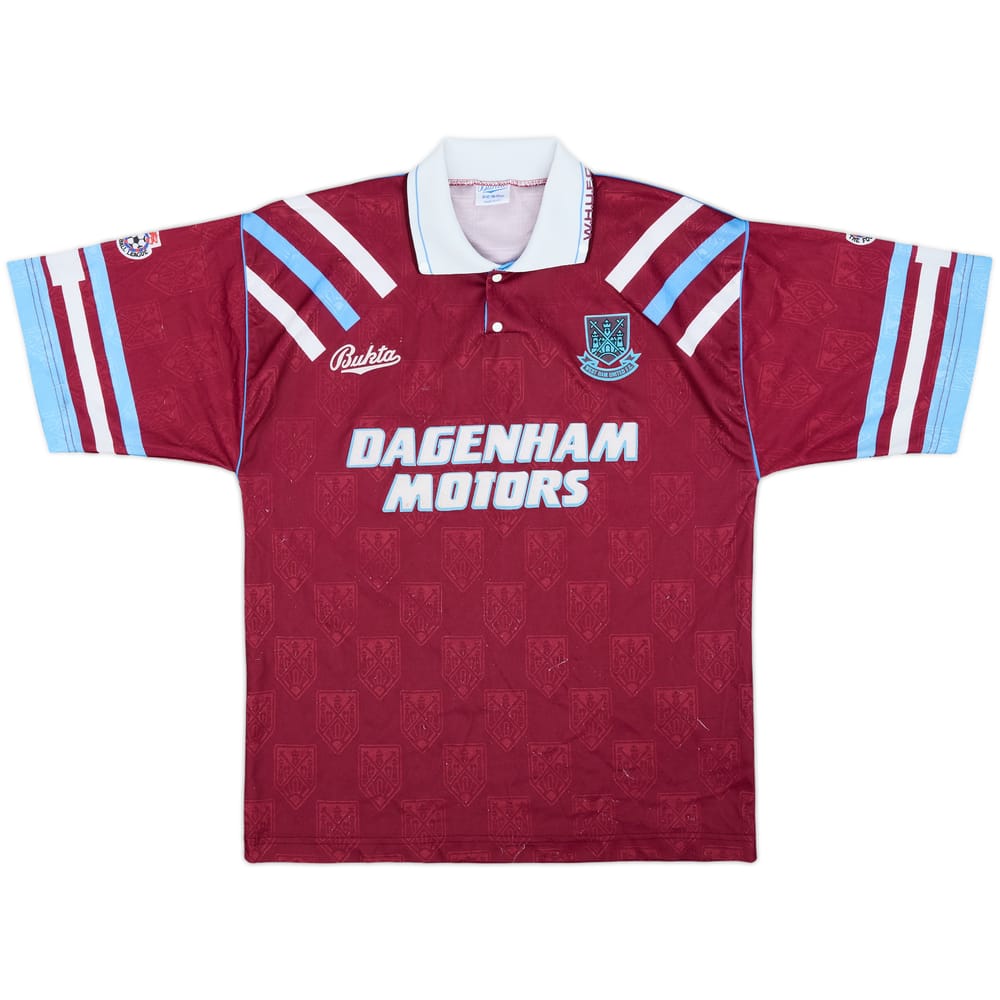 1991-92 West Ham Home Shirt - 7/10 - (M)