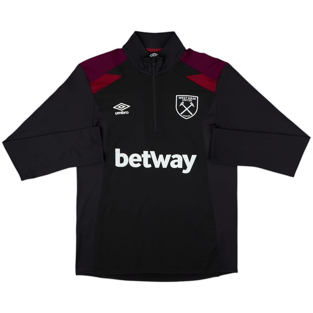 2018-19 West Ham Umbro 1/2 Zip Sweat Top - 6/10 - (M)