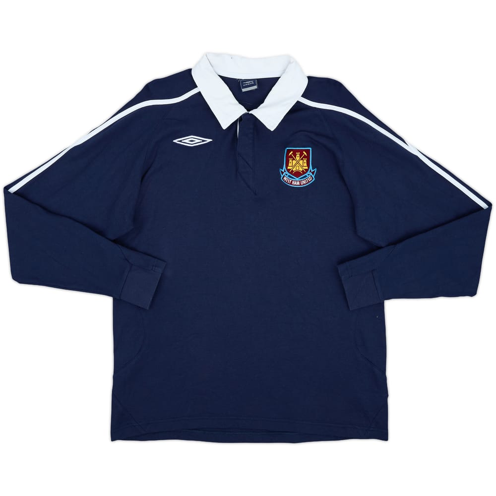 2007-08 West Ham Umbro Polo L/S Shirt - 9/10 - (XL)
