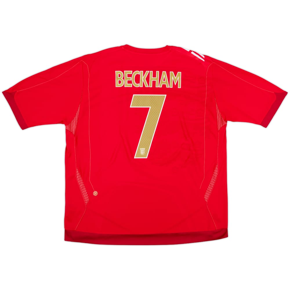 2006-08 England Away Shirt Beckham #7 - 9/10 - (3XL)