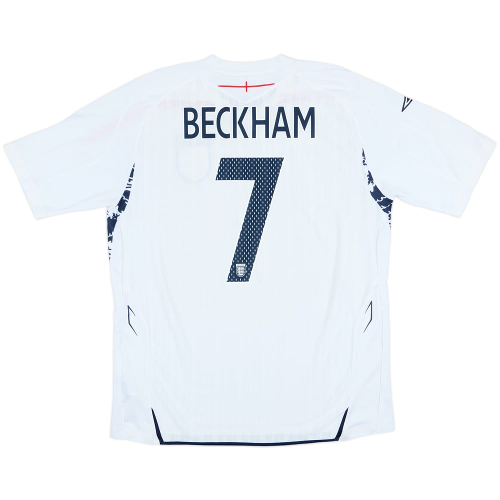 2007-09 England Home Shirt Beckham #7 - 7/10 - (XL)