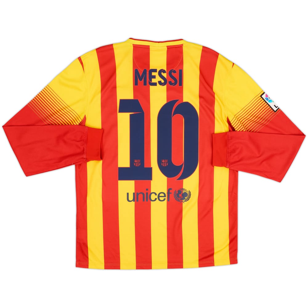 2013-15 Barcelona Away L/S Shirt Messi #10 - 7/10 - (M)