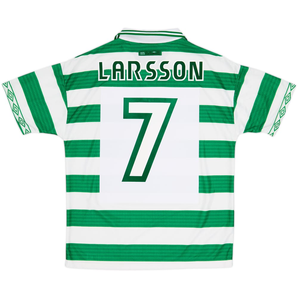 1997-99 Celtic Home Shirt Larsson #7 - 9/10 - (M)