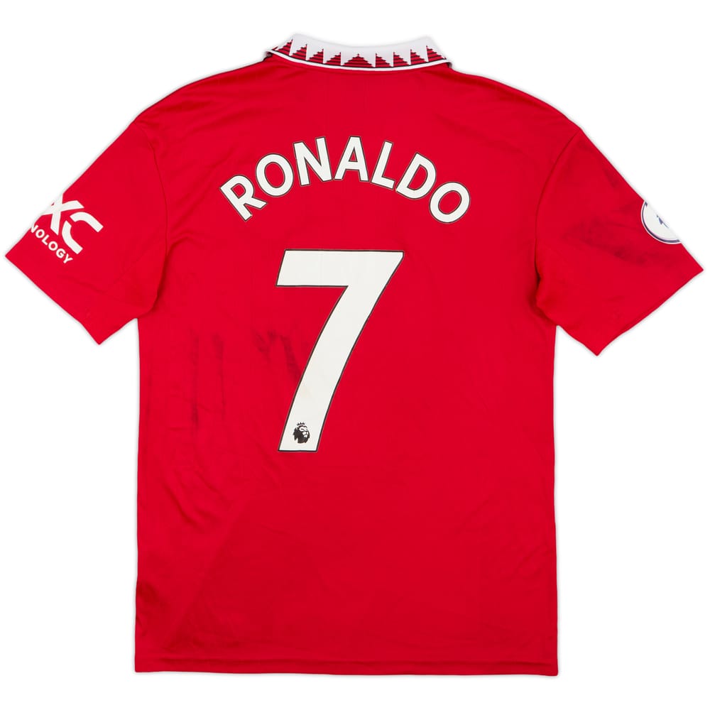 2022-23 Manchester United Home Shirt Ronaldo #7 - 5/10 - (XL.Boys)