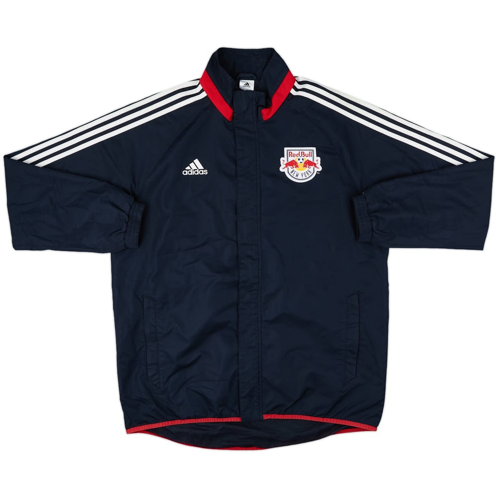2012-13 New York Red Bulls adidas Hooded Rain Jacket - 8/10 - (L/XL)