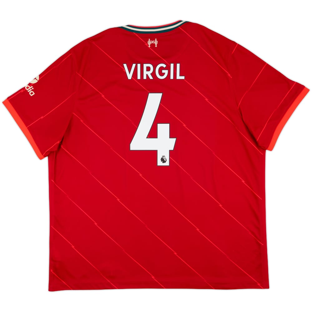 2021-22 Liverpool Home Shirt Virgil #4 - 8/10 - (3XL)
