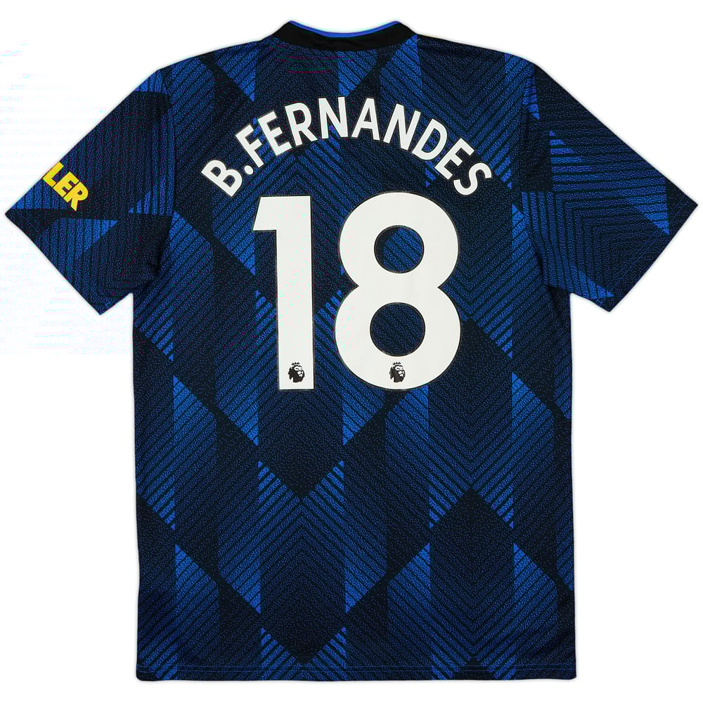 2021-22 Manchester United Third Shirt B.Fernandes #18 - 8/10 - (M)