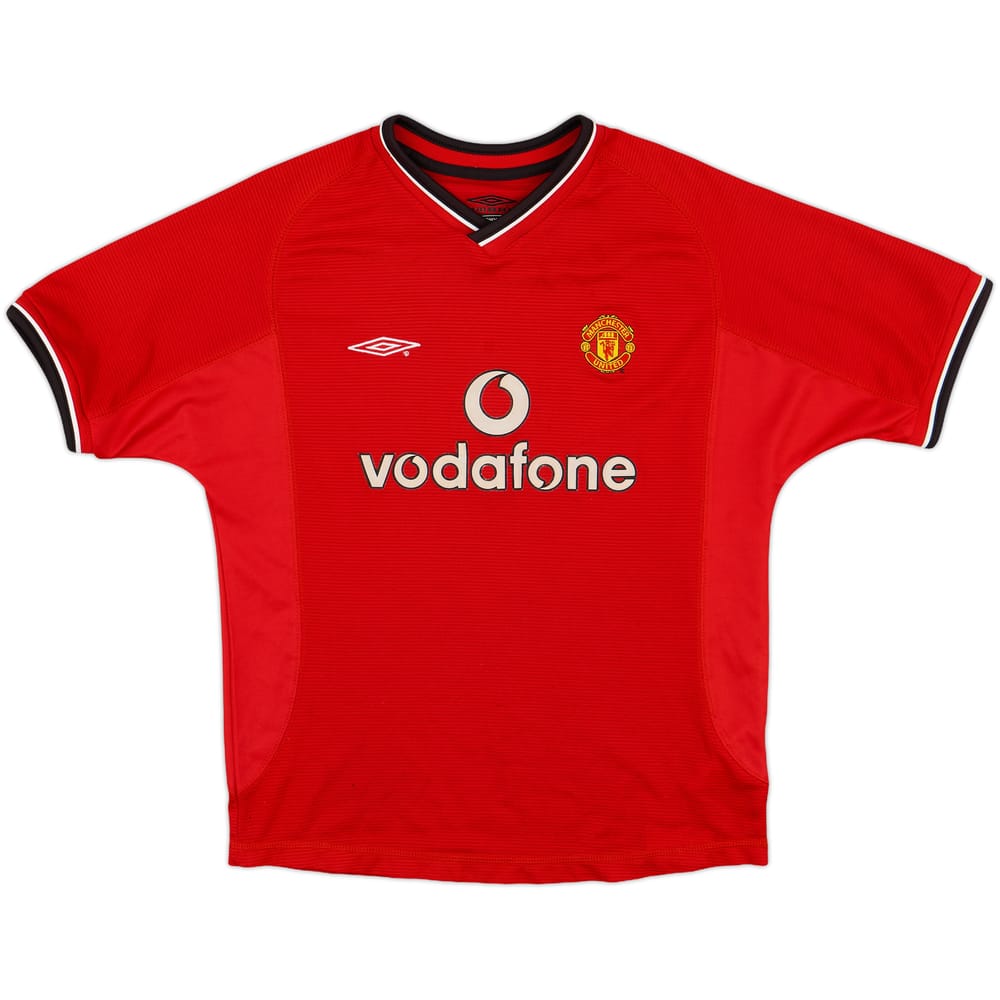 2000-02 Manchester United Home Shirt - 8/10 - (M.Boys)